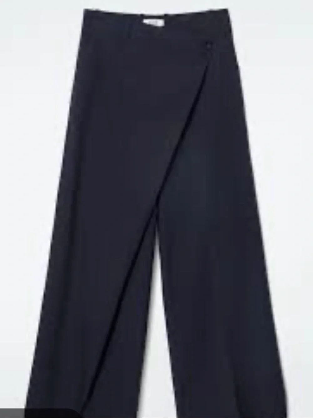 0181 DAVI & DANI Charcoal Wide-Leg Wrap Pants